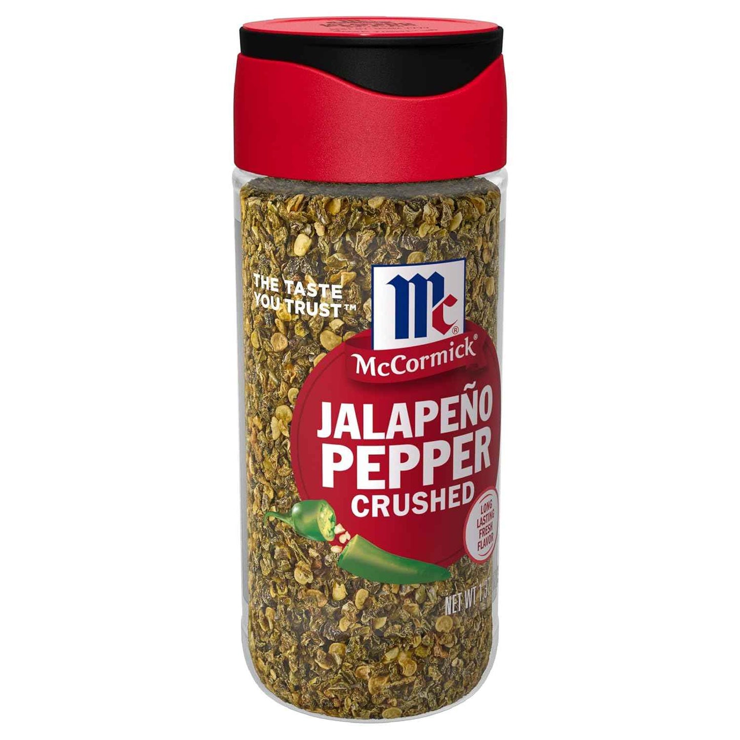 McCormick Crushed Jalapeño Pepper, 1.37 oz — One Clean Ingredient for a Clutter-Free Spice Rack, No Additives or Added Sodium