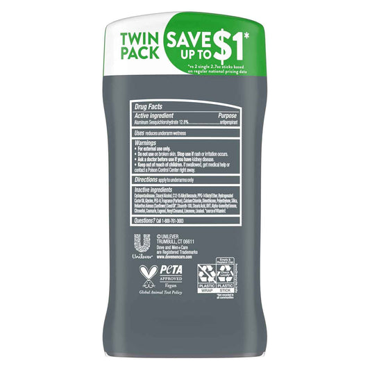 Dove Men+Care Extra Fresh Men's Antiperspirant Stick – Post-Workout Wellness Ritual, 72-Hour Odor & Sweat Protection