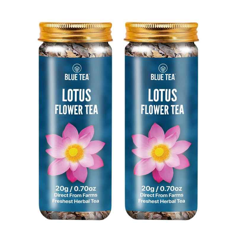 Blue Tea Lotus Flower Tea - 1.40 Oz - 20 Cups | Post-Yoga & Meditation Recovery Drink | Caffeine-Free Floral Infusion for Mindful Practice