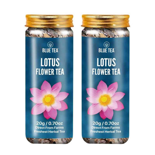Blue Tea Lotus Flower Tea - 1.40 Oz - 20 Cups | Post-Yoga & Meditation Recovery Drink | Caffeine-Free Floral Infusion for Mindful Practice