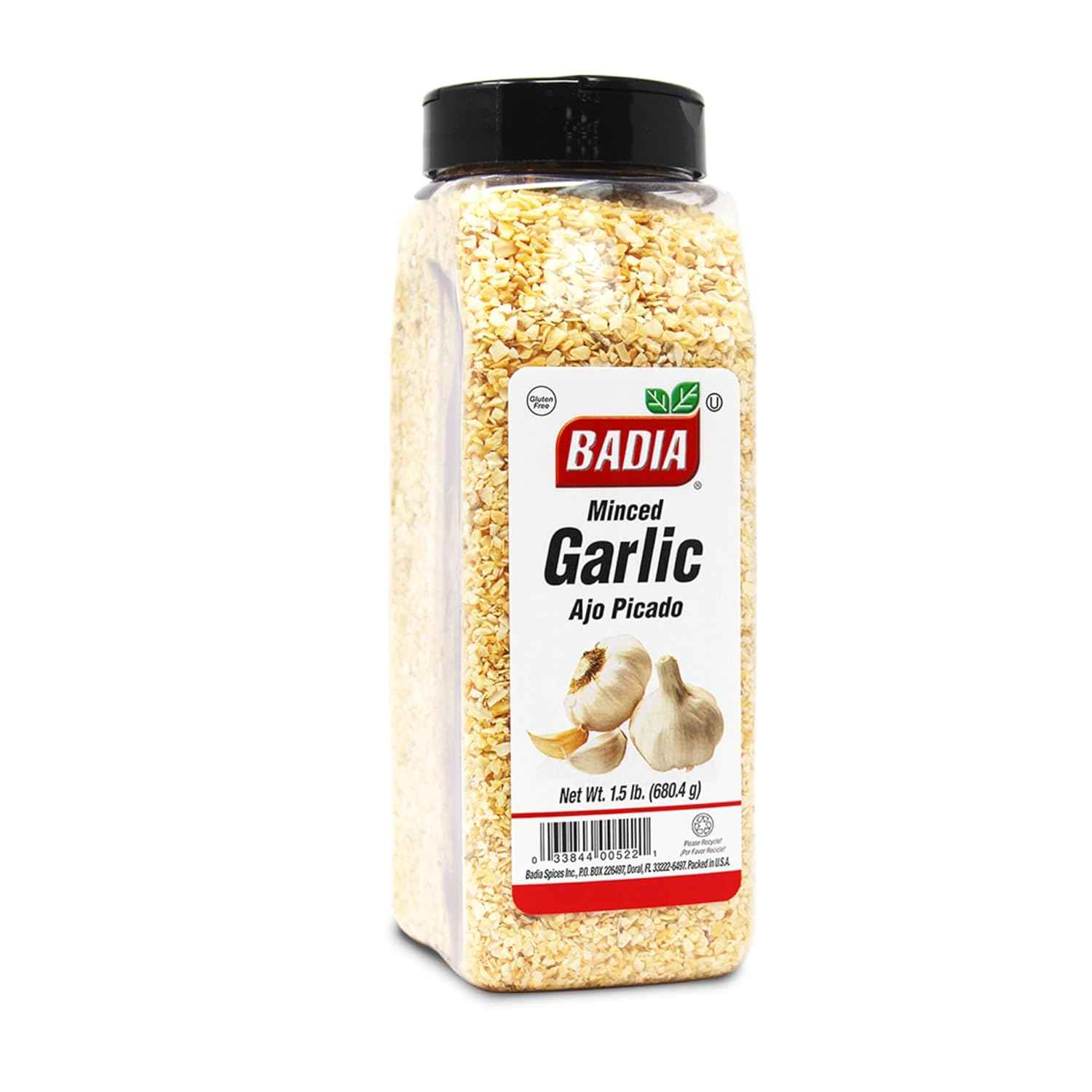 Badia Minced Garlic 1.5 lb – Portable Dehydrated Seasoning for Camping Trips, Backyard Cookouts, and Open-Air Grilling