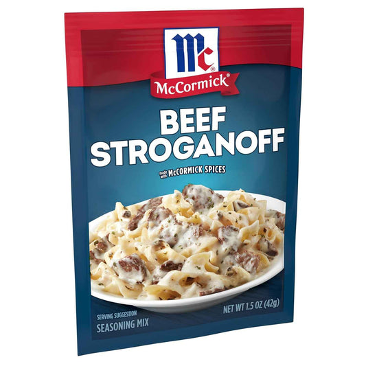 McCormick Beef Stroganoff Seasoning Mix – Quick Weeknight Dinner Helper for Busy Home Cooks, 20-Minute Recipe