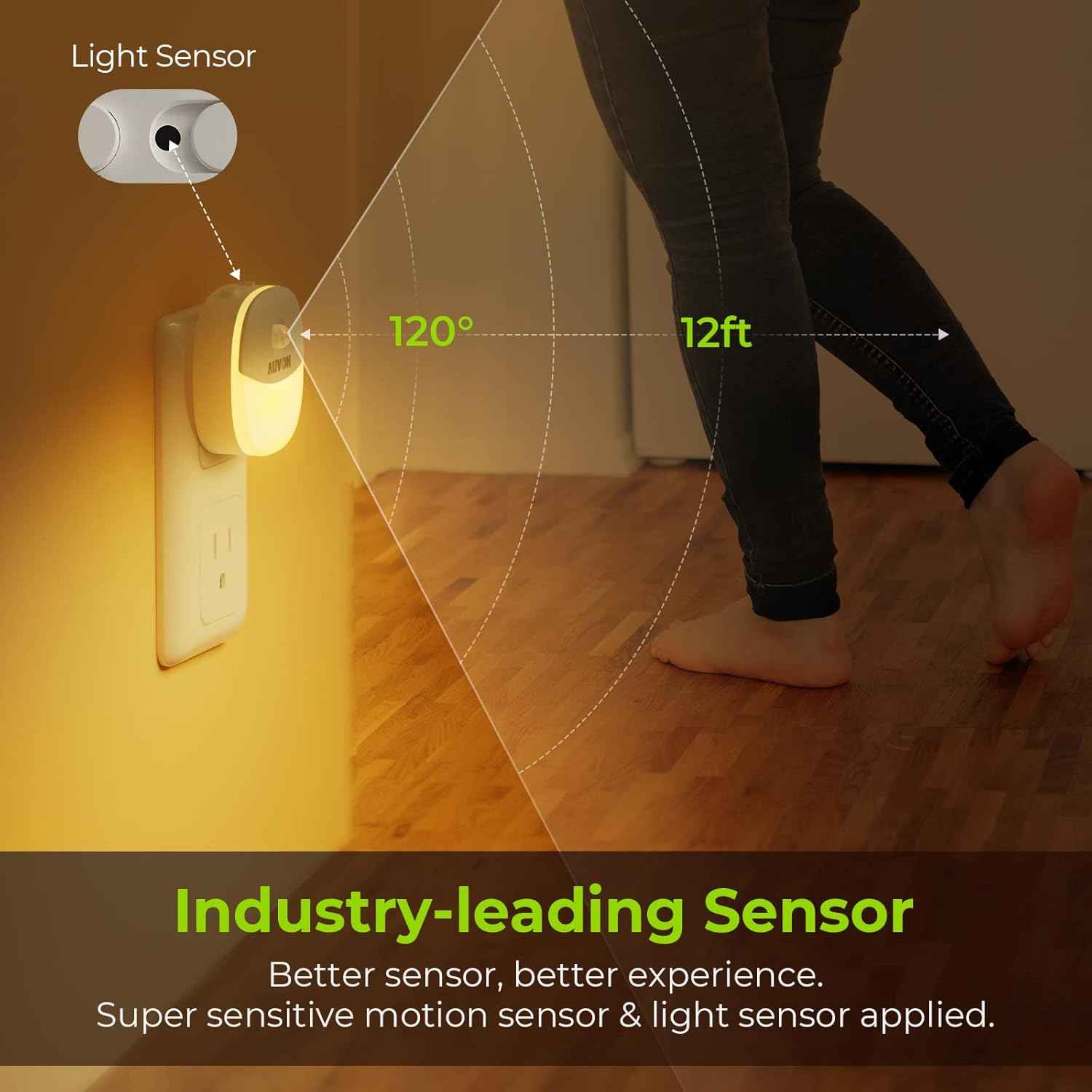 AUVON Dimmable Night Light – Cozy Warm White Accent Lighting for Bedroom, Living Room and Reading Nook