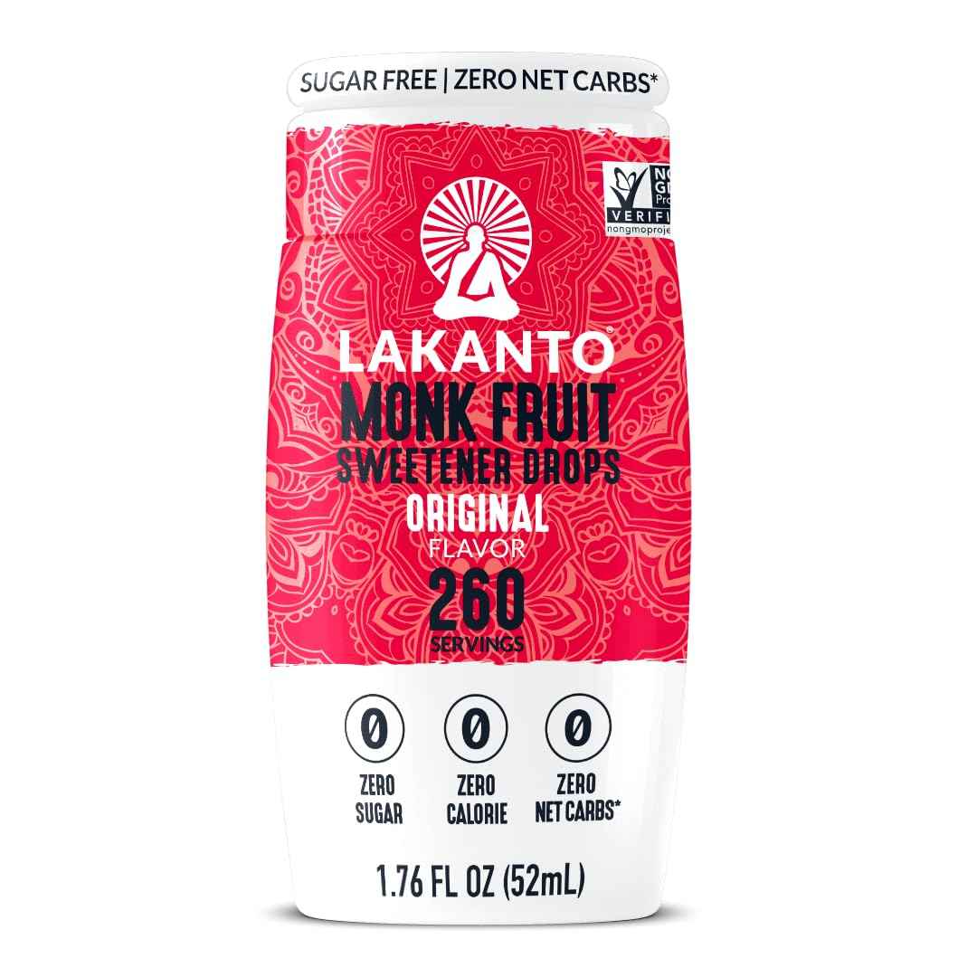 Lakanto Monk Fruit Extract Drops Liquid Sweetener – Zero Calorie Wellness Companion for Calming Tea Rituals and Mindful Hydration