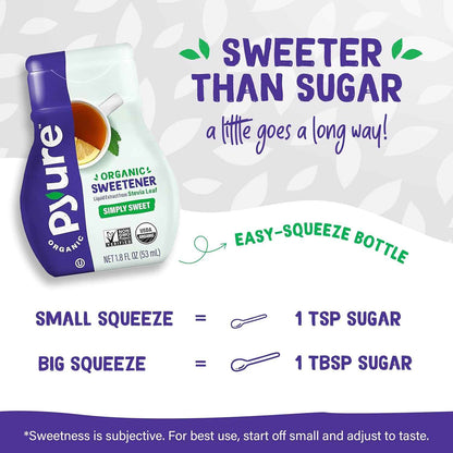 Pyure Organic Liquid Stevia – Zero Carb Sweetener for Clutter Free Countertops