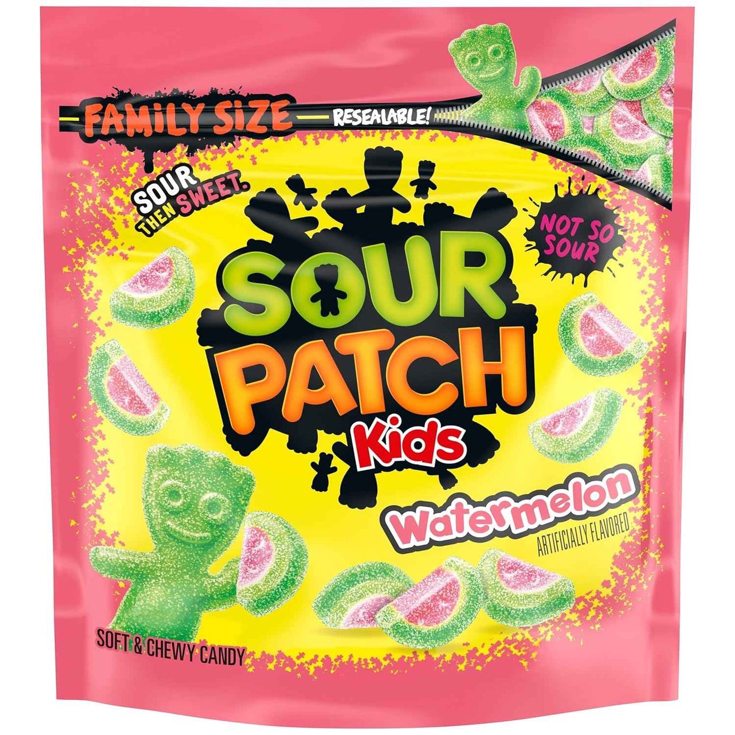 SOUR PATCH KIDS Watermelon Soft & Chewy Candy – Fun Birthday Gift Basket Filler for Kids and Teens, 1.8 lb Bag
