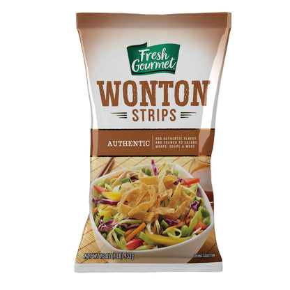 Fresh Gourmet Wonton Strips – Guilt-Free Snack for Diabetic-Friendly Diets, Crispy Salad and Bowl Finisher