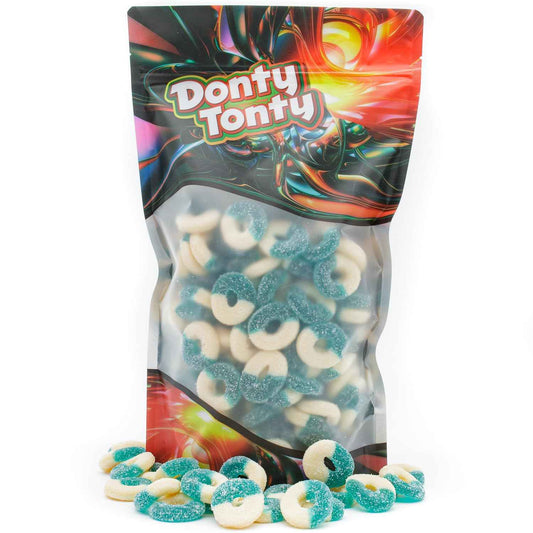 Gummy Candy Bulk BLUE RASPBERRY Rings 1 lb – Office Break Room & Reception Desk Candy Dish, Bulk 1 lb Bag