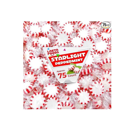 Starlight Peppermint Mints – Family Safe Individually Wrapped Candy for Kids' Lunchboxes and Snack Drawers, 1 lb