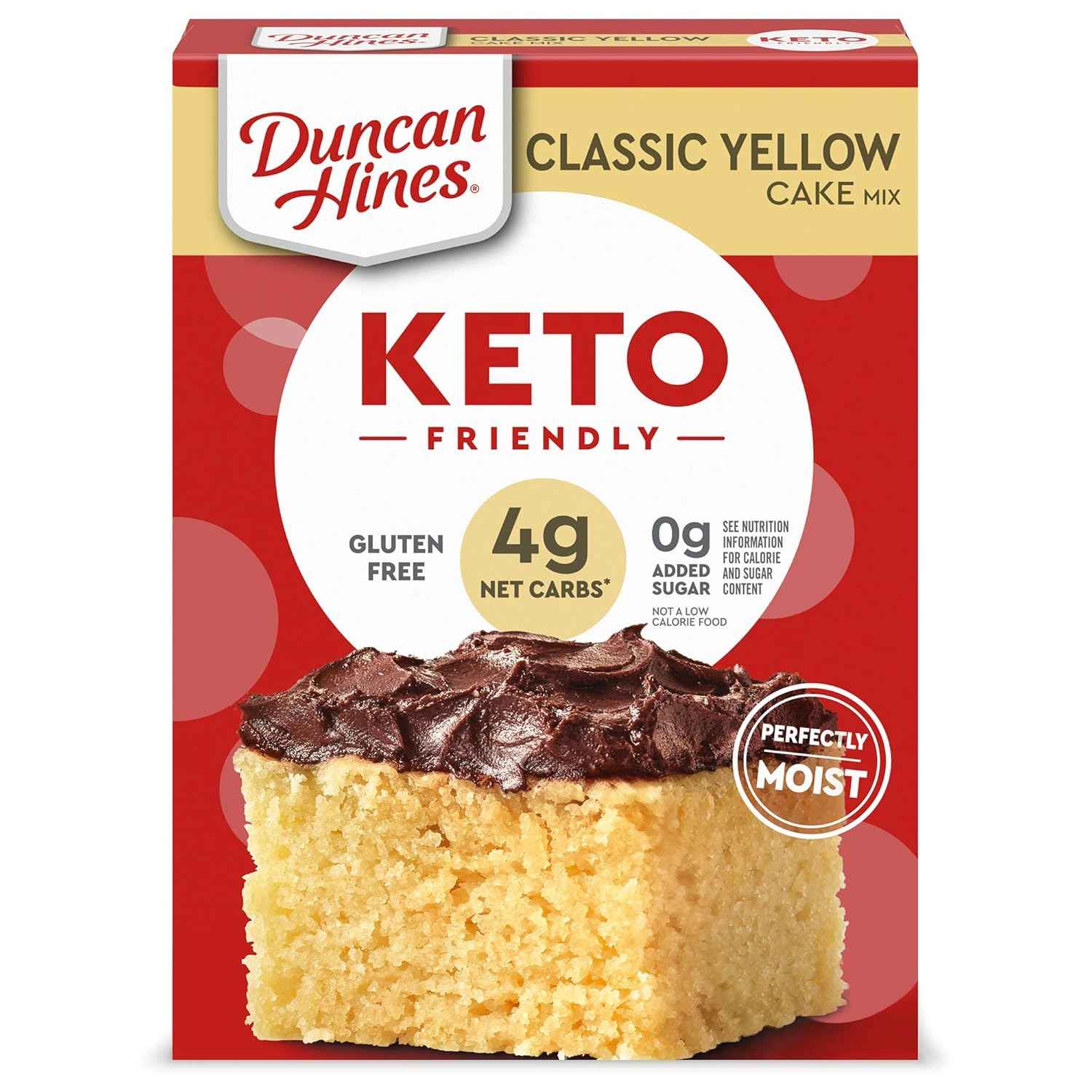 Duncan Hines Keto Friendly Classic Yellow Cake Mix – Gluten Free Birthday Gift Basket Addition for Diabetic Friends