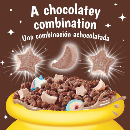 Lucky Charms Chocolatey Chocolate Cereal with Marshmallows – Kids Breakfast Cereal for the Family Pantry, Made with Whole Grain, 10.6 oz