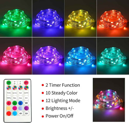 Fairy Lights Cool to Touch – Safe Kids Bedroom Night Light Alternative, Battery Operated String Lights with Timer