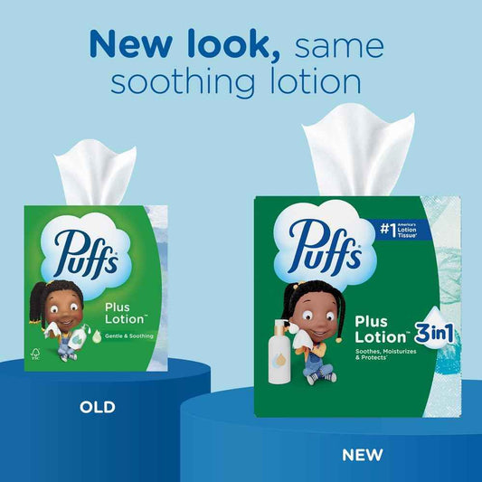 Puffs Plus Lotion Facial Tissues Thoughtful Get Well Soon Gift for Friends Recovering from a Cold
