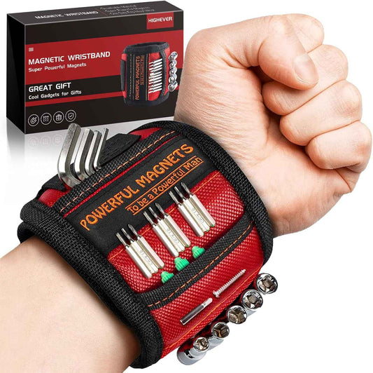 Magnetic Wristband Tool – Hands-Free Screw Holder for Home Repairs, Ladder Work & Cabinet Installation