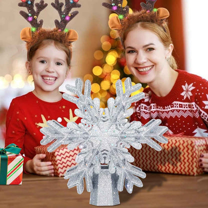 LightOfTree 3D Snowflake Topper – Flameless, Smokeless Christmas Decor Safe Around Kids, Pets & Curtains