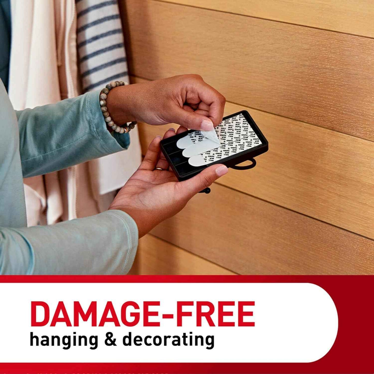 Command X-Large Matte Black Triple Hook – Modern Bedroom Wall Decor, Damage-Free Hook for Coats, Bags and Wreaths