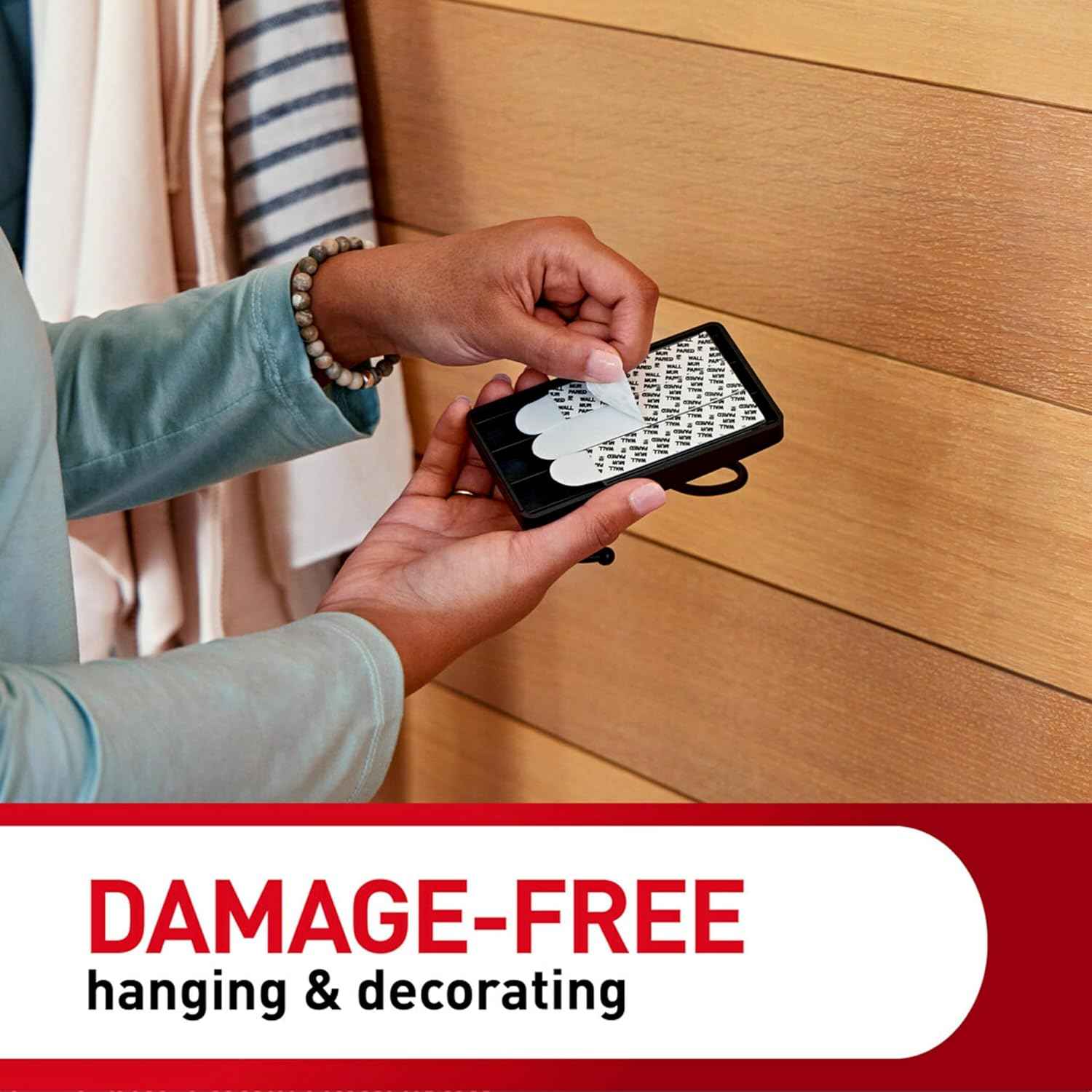 Command X-Large Matte Black Triple Hook – Modern Bedroom Wall Decor, Damage-Free Hook for Coats, Bags and Wreaths
