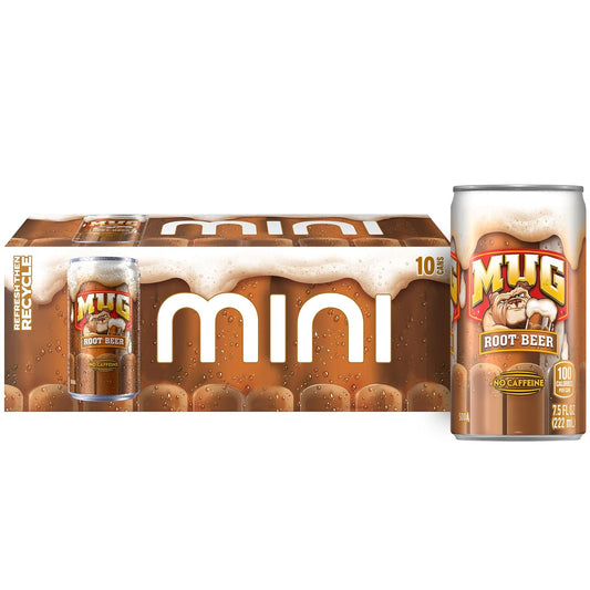 10 mini cans per pack, each 7.5 fl oz (75 fl oz total)