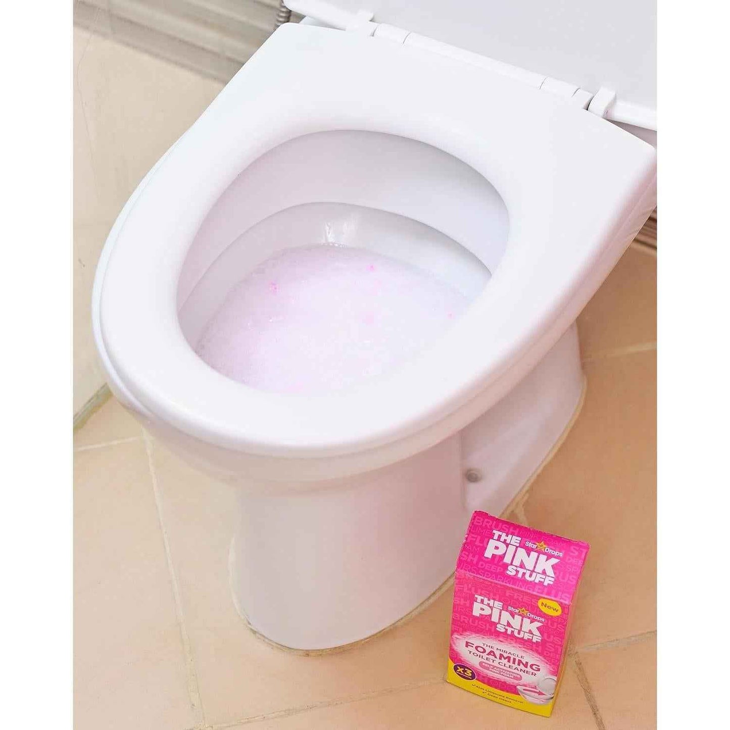 The Pink Stuff Toilet Cleaner Powder – Single-Use Sachets for a Clutter-Free Cleaning Cabinet