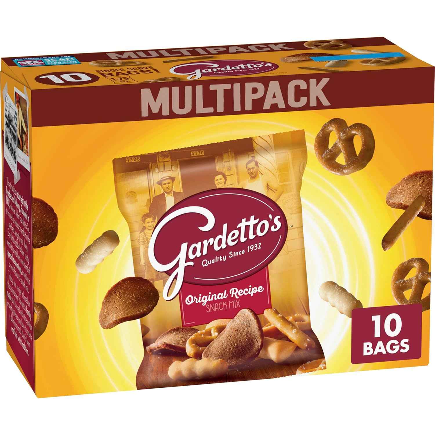 Gardetto's Original Recipe Snack Mix – Travel-Friendly Snack Packs for Car Cup Holders, Suitcases & Airport Layovers