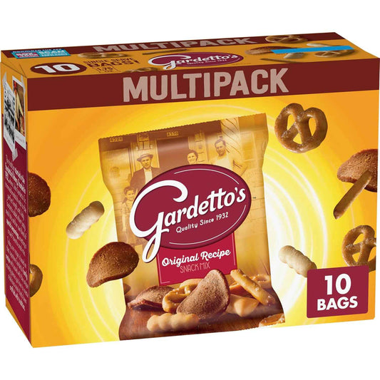 Gardetto's Original Recipe Snack Mix – Travel-Friendly Snack Packs for Car Cup Holders, Suitcases & Airport Layovers
