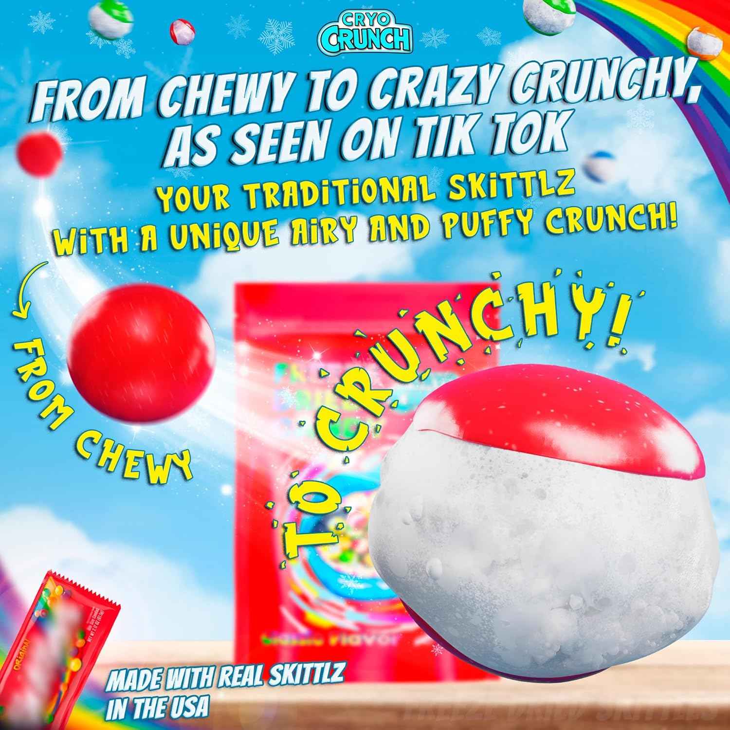Primary Colors Candy Freeze Dried Candy 10oz Pantry-Stable Sweets - Work-From-Home Mindful Crunch Snack for Stressful Afternoons