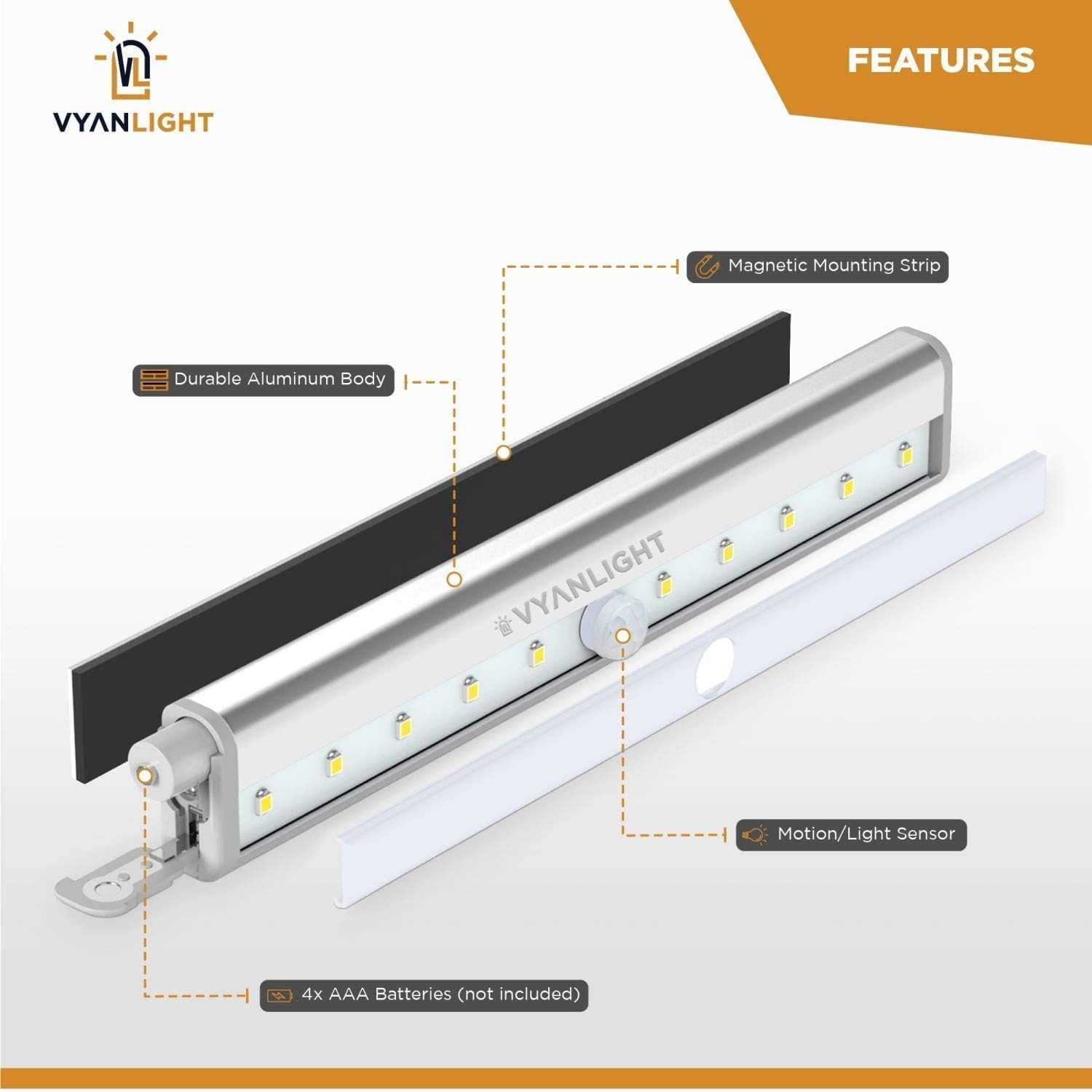 10 total leds across the 3-pack, 120 lumens per bar at 3w / 6v