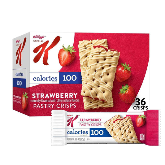 Special K Bar Pastry Crisps, Strawberry – Pre-Portioned Desk Snack for Afternoon Energy at the Office