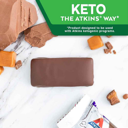 Atkins Endulge Chocolate Caramel Mousse Bar – Wellness Pantry Snack with 8g Fiber and 100 Calories, 5 Count