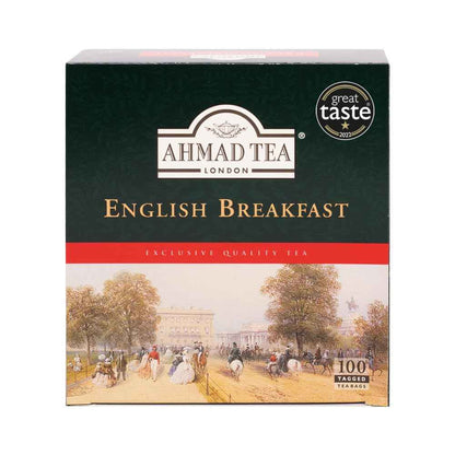 Ahmad Tea English Breakfast Teabags – Mindful Self-Care Sip for Quiet Afternoons, 100 ct Sugar-Free Black Tea