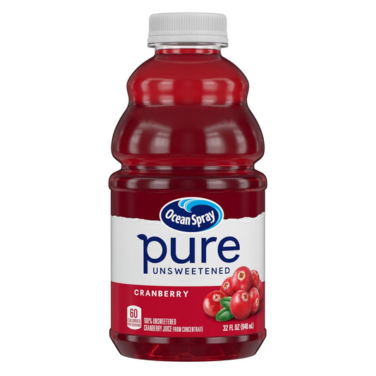 100% cranberry juice made from concentrate, no added sugar