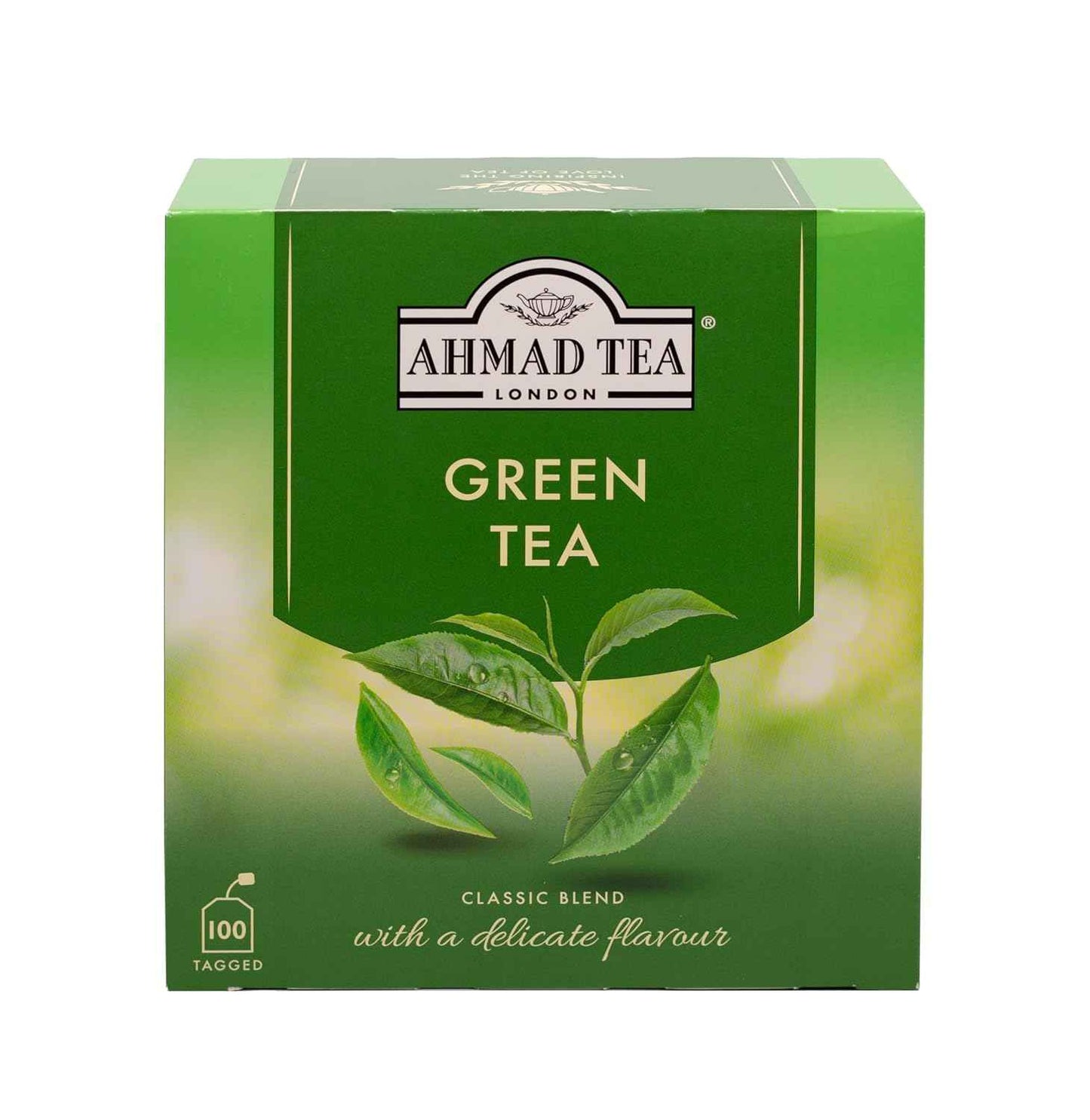 Ahmad Tea Green Tea Bags 100 Count – Evening Wind-Down Herbal Companion for Wellness Routines