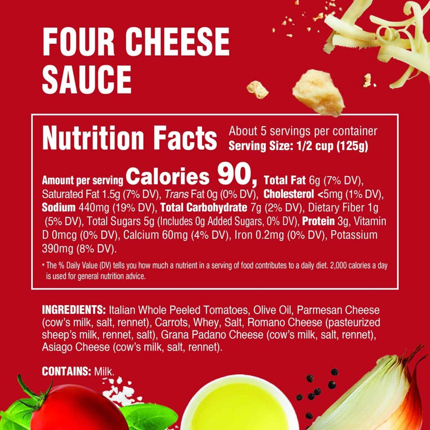Rao's Homemade Four Cheese Pasta Sauce, 24 oz – Premium Italian Tomatoes for Elevated Weeknight Dinners