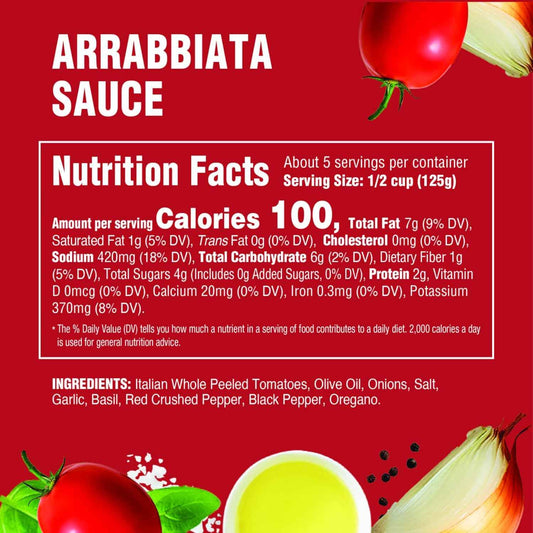 Rao's Homemade Arrabbiata Sauce – Clean-Ingredient Spicy Sauce for Keto and Low-Carb Meal Prep