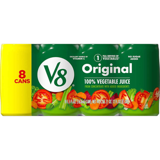 V8 Spicy Hot 100% Vegetable Juice – Single-Serve Travel Can for Camping Trips and Roadside Picnics