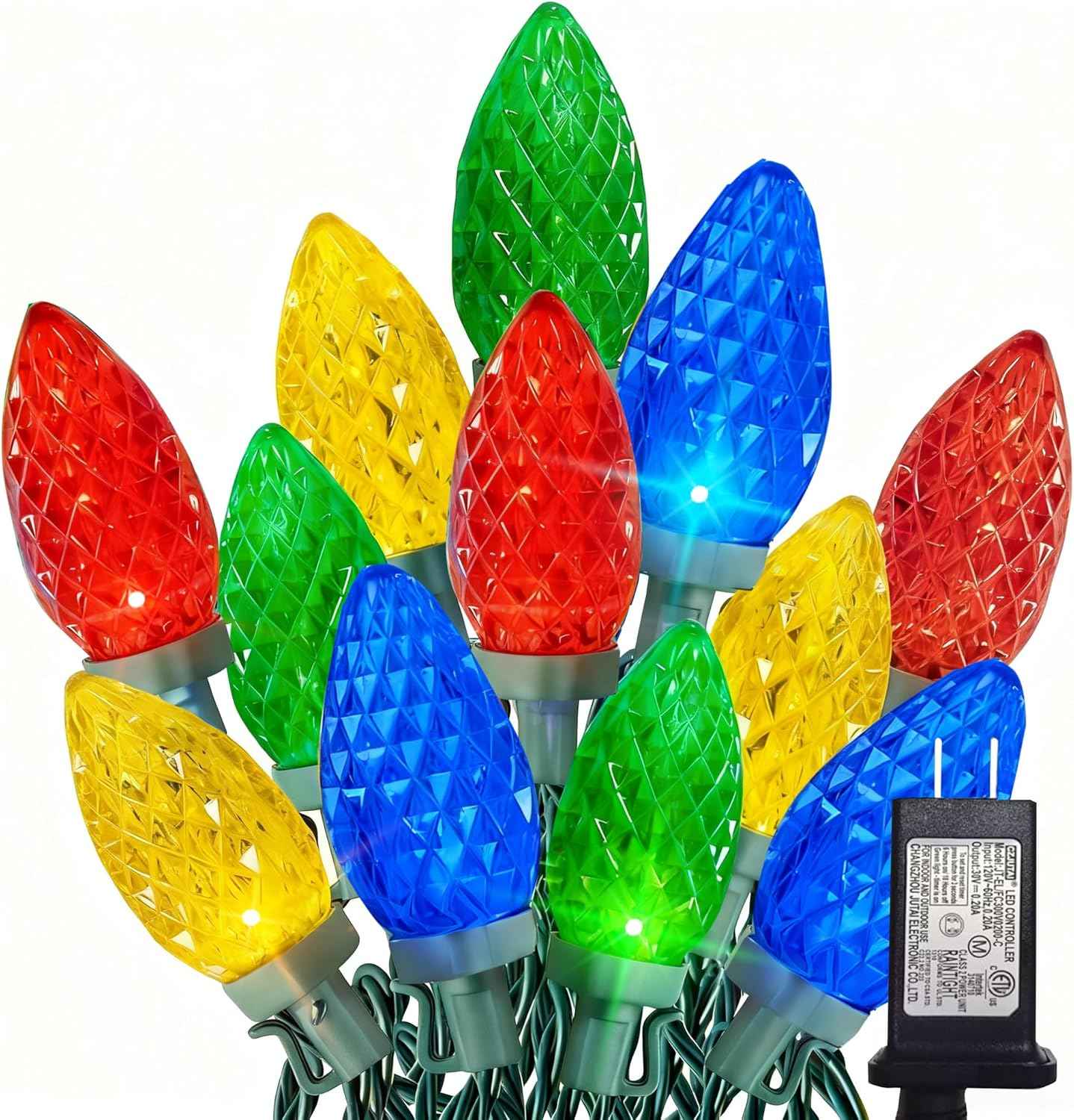 Dazzle Bright C9 Connectable Lights – Roofline & Porch Railing Curb Appeal, Link Up to 500 ft