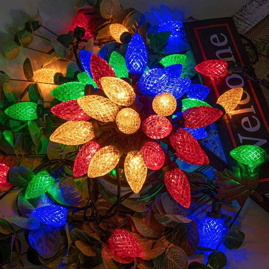 AWQ C9 Pinecone String Lights – Cool-to-Touch Kids Room Decor, 30V Low Voltage Nursery Lighting