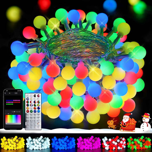 Lumify Home 46ft Waterproof Globe String Lights – Durable Patio and Garden Decor with App Control and IP44 Rating