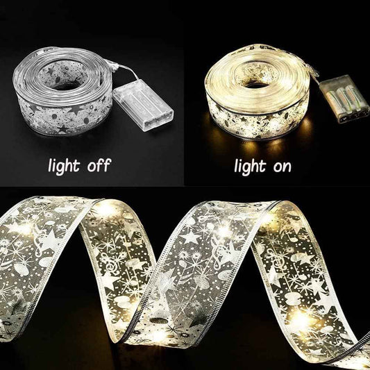 Aurora Glow Ribbon Lights – Thoughtful Housewarming Gift for Her, 32ft Star Pattern LED Fairy Lights for Holiday Decorating