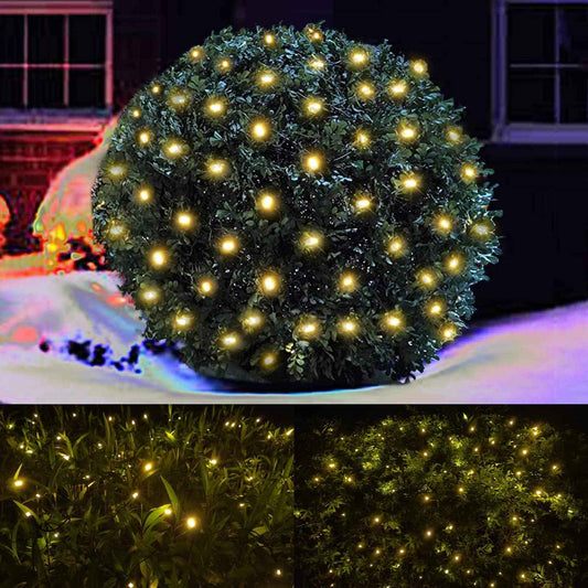 FestoonNET Pro – UL Certified Flameless LED Net Lights, Family-Safe Holiday Lighting for Bushes and Shrubs