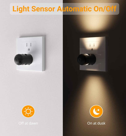 LumiNest Minimal Night Light 6 Pack – Compact 1.1 Inch Plug in Wall Light for Hallway, Bedroom and Bathroom, Simple Dusk to Dawn Design