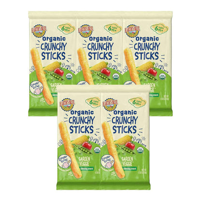 Earth's Best Dissolvable Baby Sticks – Gentle Organic Finger Food for Soothing Sore Gums 6+ Months