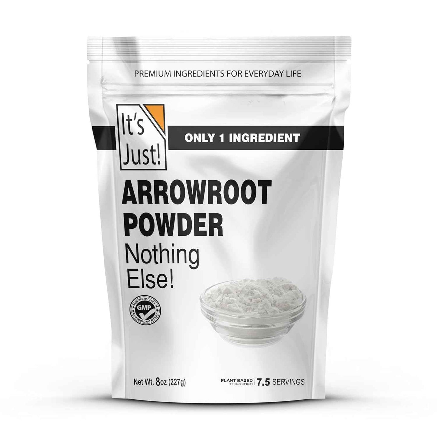 It's Just - Arrowroot Powder for At-Home Spa Rituals, Scent-Free Body Powder and Bath Soak Companion