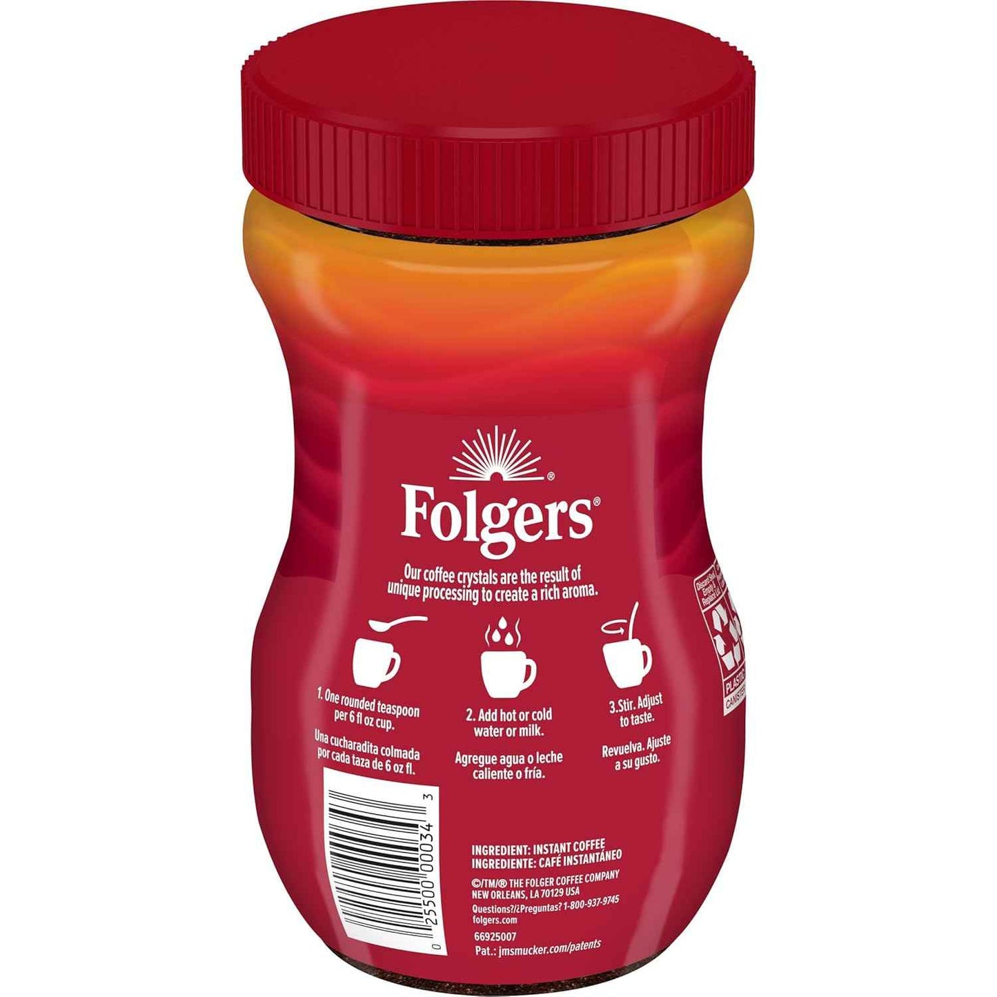Folgers Classic Roast Instant Coffee – RV and Hotel Room Coffee for Any Hot Water Source