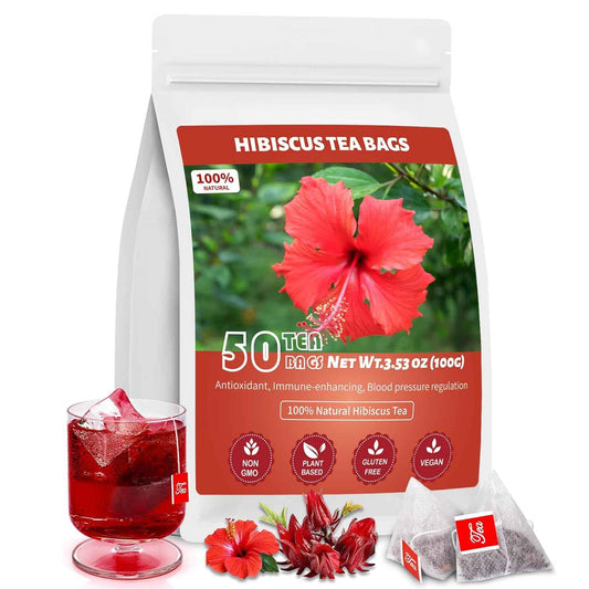 Hibiscus Tea Bags – Camping Morning Brew for Outdoor Dining, Lightweight Herbal Tea Sachets
