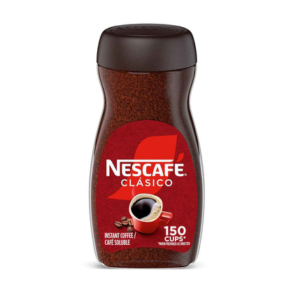 NESCAFÉ CLÁSICO Instant Coffee – RV and Road Trip Brew, Resealable Canister for Open-Air Mornings