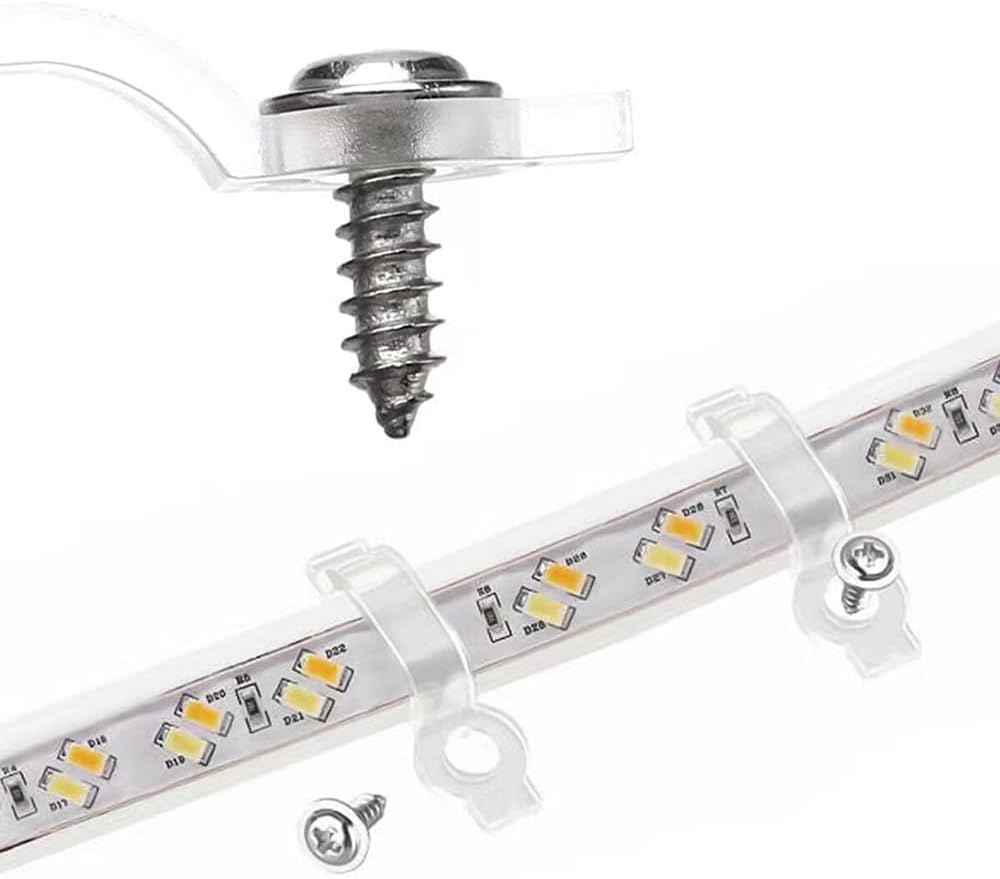 LuminTech Waterproof LED Strip Clips – Weather-Resistant Patio Eave Mounting for Outdoor Entertaining