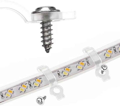 LuminTech Waterproof LED Strip Clips – Weather-Resistant Patio Eave Mounting for Outdoor Entertaining
