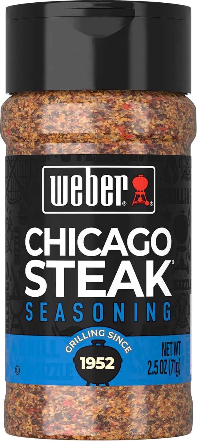 Weber Steak Seasoning – Portable 2.5 Ounce Shaker for Camping, Tailgates, and Patio Grilling