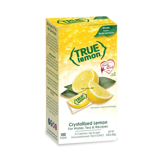 TRUE LEMON Crystalized Lemon Packets – Single-Ingredient Hydration Staple for Clutter-Free Countertops